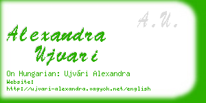 alexandra ujvari business card